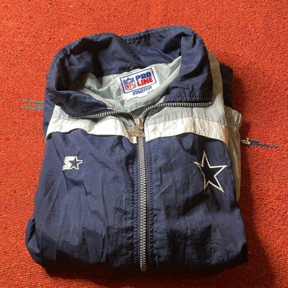 Dallas‎ Cowboys Vintage Pro Line Starter Mens 2XL NFL Football Light Jacket